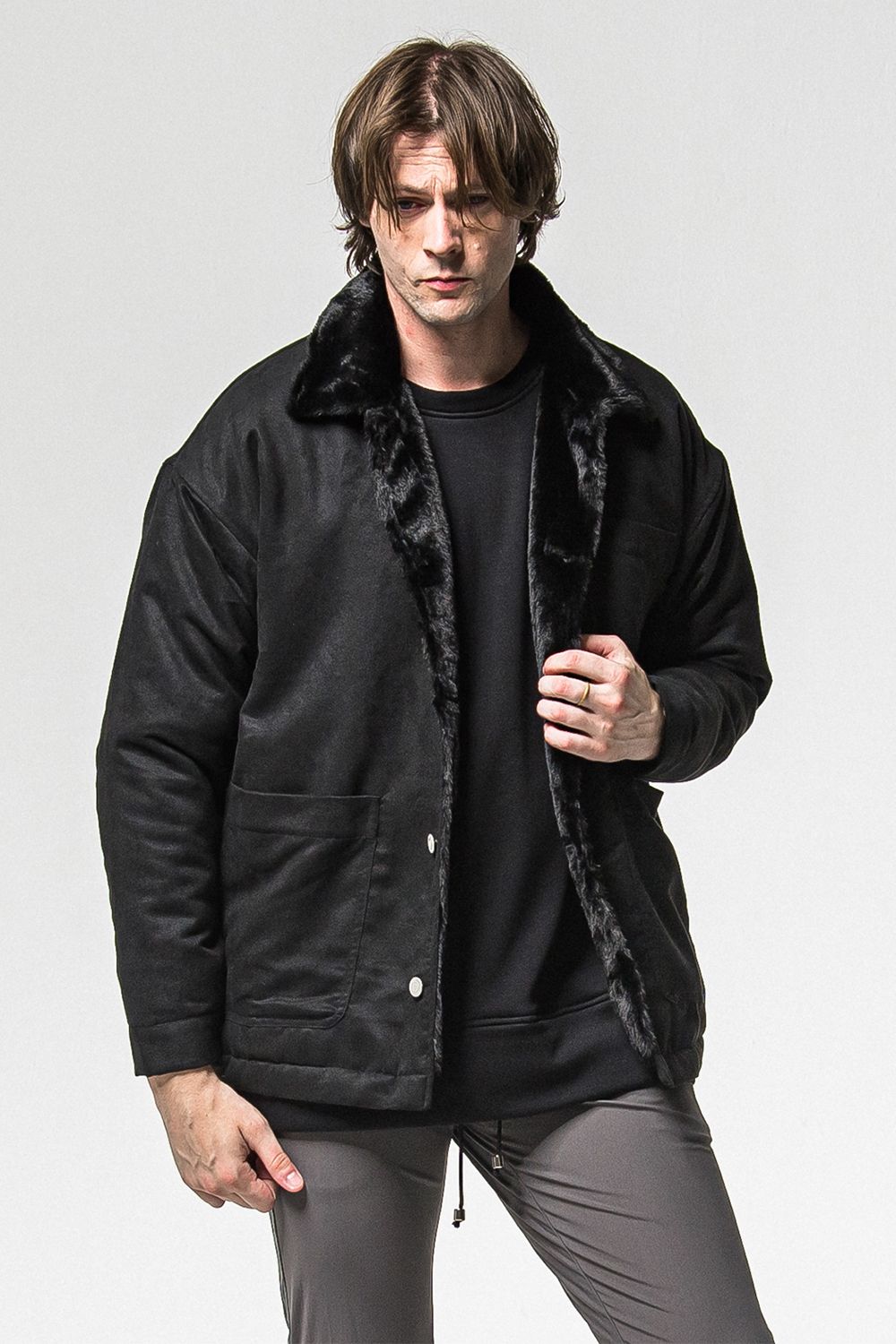 SUEDE FUR COVER ALL / スウェード ファー カバーオール