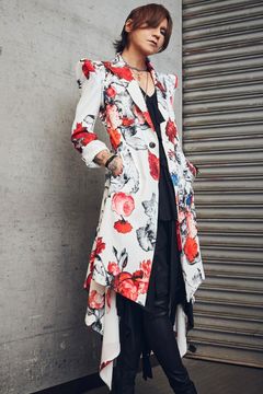 【COSTUME LINE】THE ONENESS-FLORA Power Shoulder Flare Jacket / SUGIZO コスチュームライン パワーショルダー フレア ジャケット
