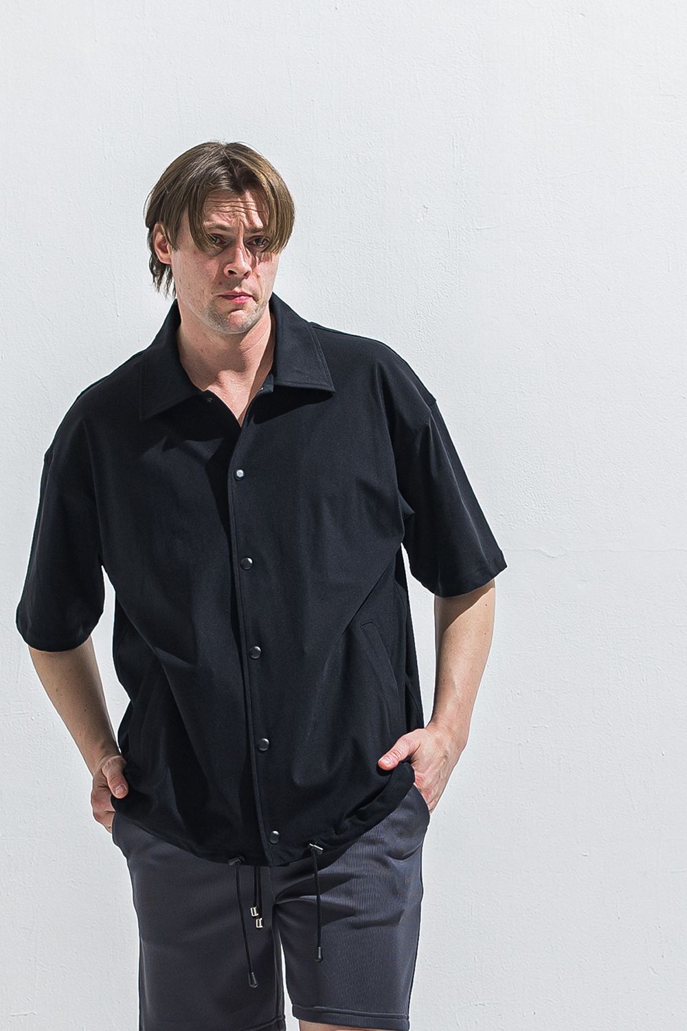 NYLON HALF COACH JACKET / ナイロン ハーフスリーブ コーチジャケット