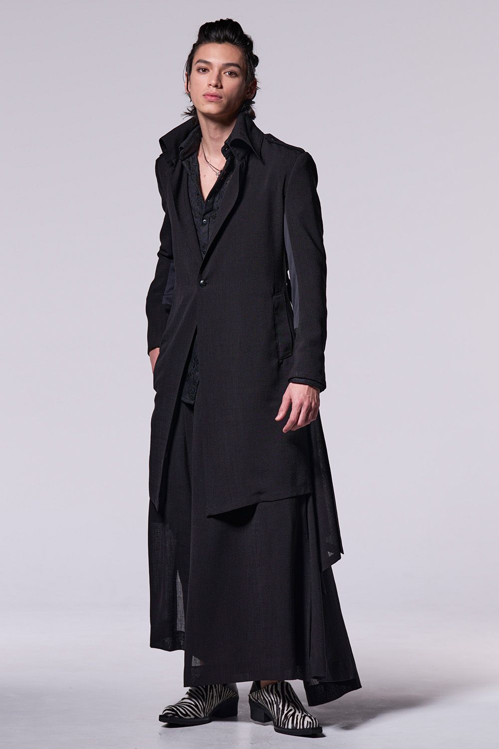 Voile Skirt Wide Tuck Slacks / ボイル スカート ワイド タック スラックス