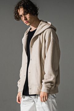 KNIT VARSITY HOODIE / ニット バーシティ フーディー