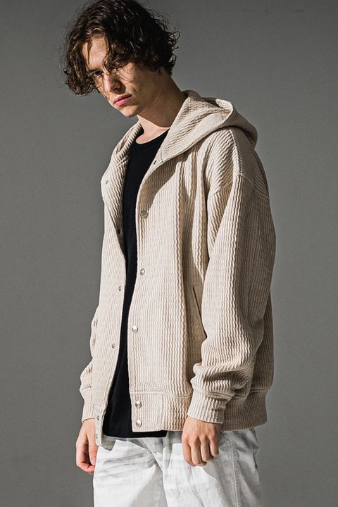 KNIT VARSITY HOODIE / ニット バーシティ フーディー