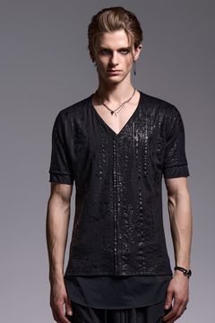 HAKU-BEATENJIKU Layered-T / 箔ベア天竺 レイヤード Tシャツ