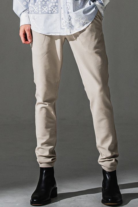 CHRIS EASY BLISTER TUCK PANTS / ブリスターニット クリス イージー タック パンツ