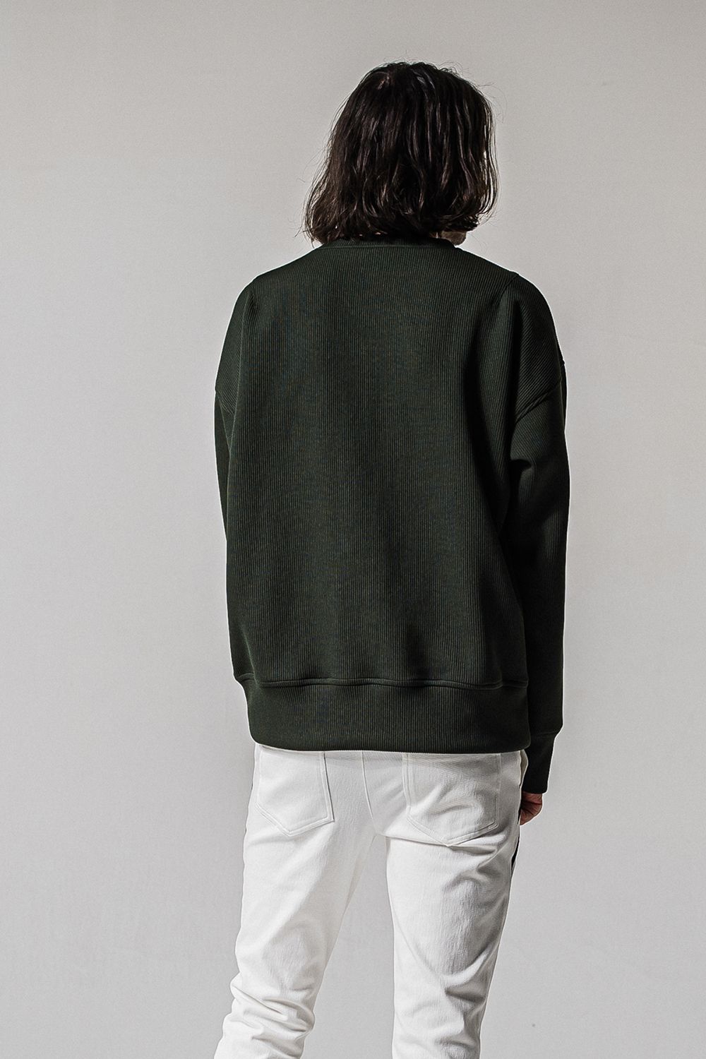 AZE MILITARY DROP TRAINER / 畔編み ミリタリー ドロップ トレーナー