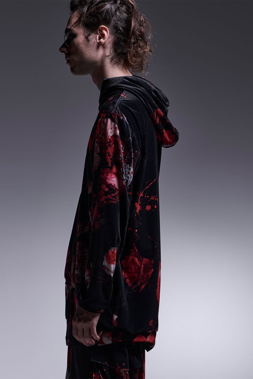 Flora Velor Loose Hoodie / フローラベロア ルーズフーディー