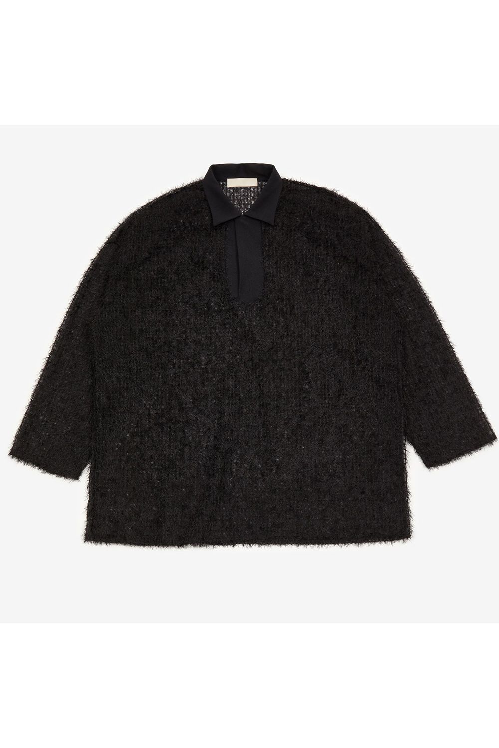 Lace skipper collar SH / レース スキッパー カラー シャツ
