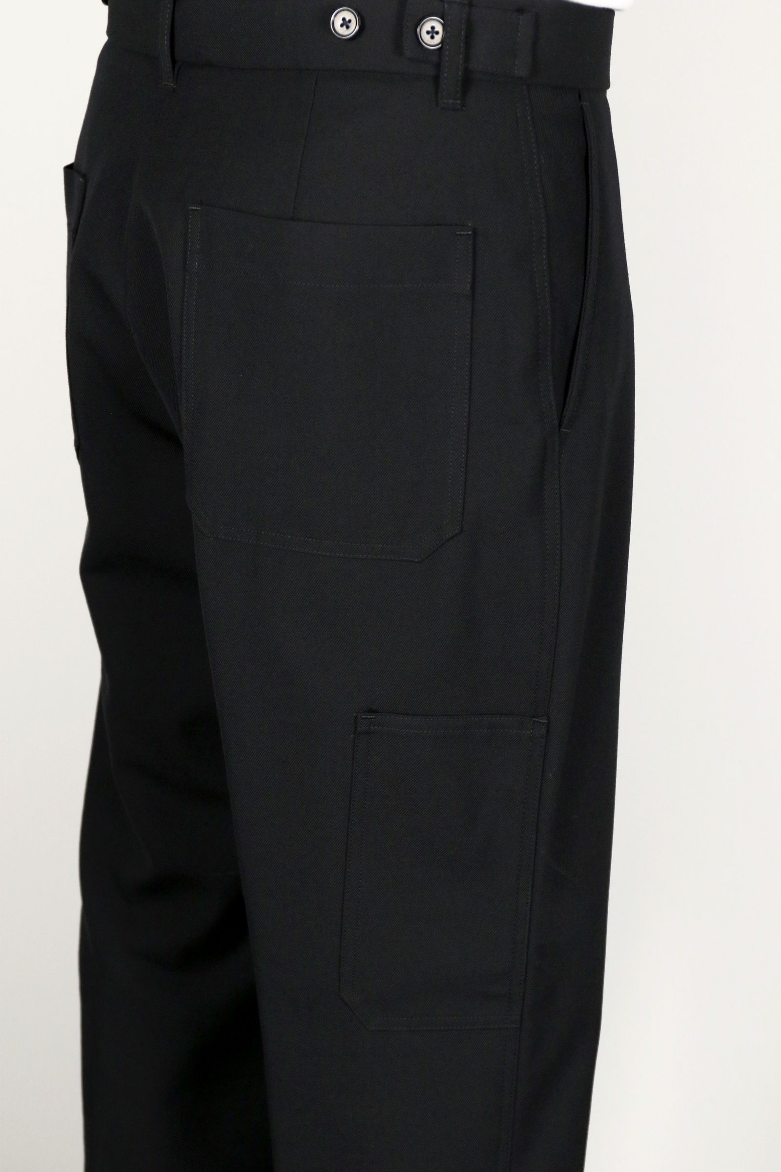 MARKAWARE - ORGANIC WOOL SURVIVAL CLOTH WIDE CARPENTER TROUSERS / オーガニック ウール  サバイバルクロス ワイド カーペンター トラウザーズ | laid-back