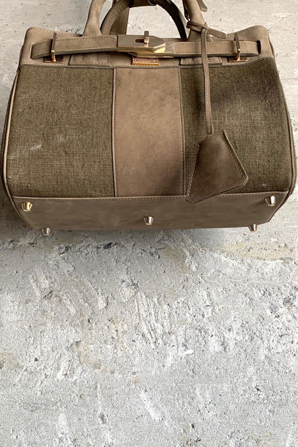 TOTE(SS) KAHKI - REMAKEVINTAGE / トート(SS)