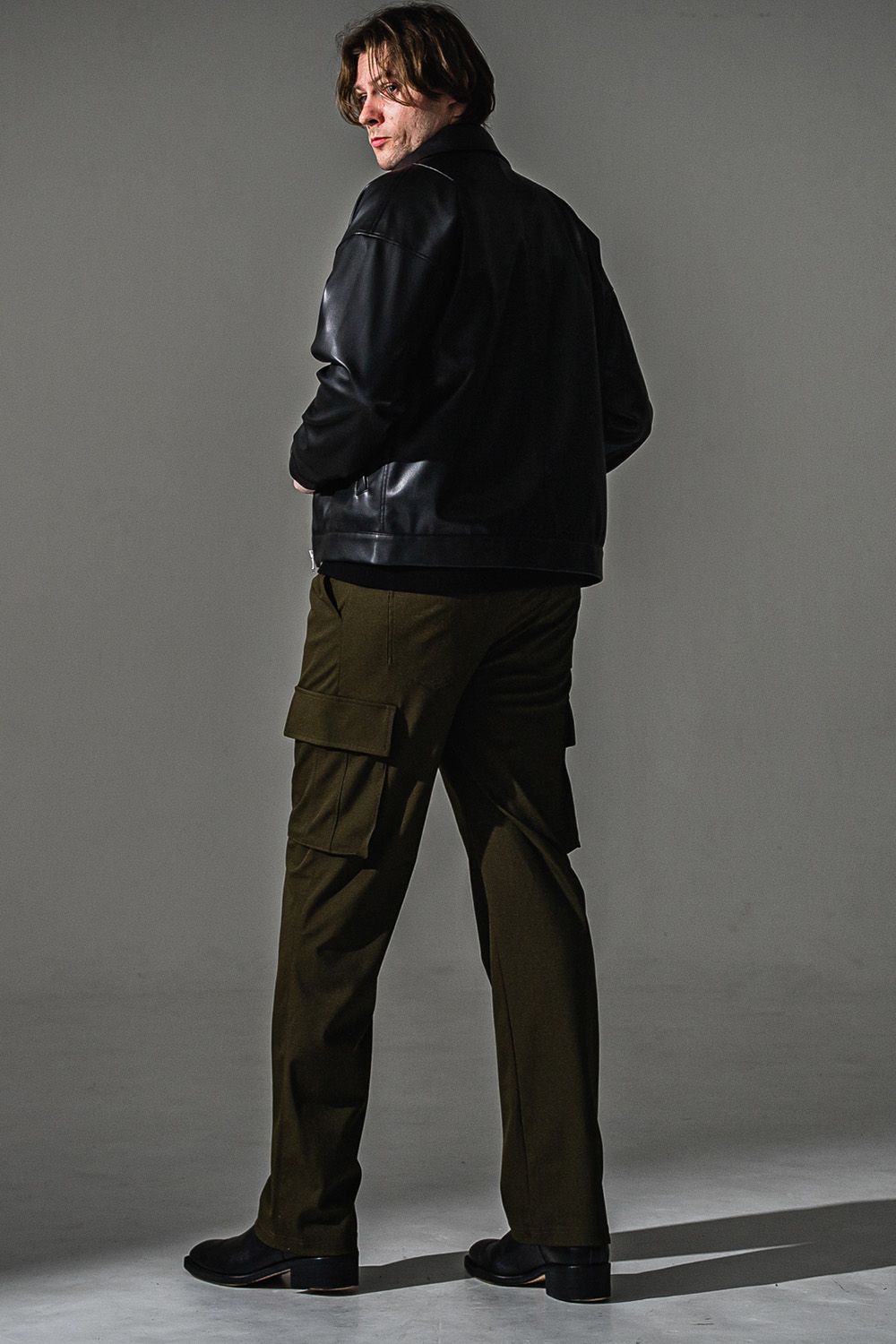 LEATHER SP JACKET / エコレザー スポーツマン ジャケット