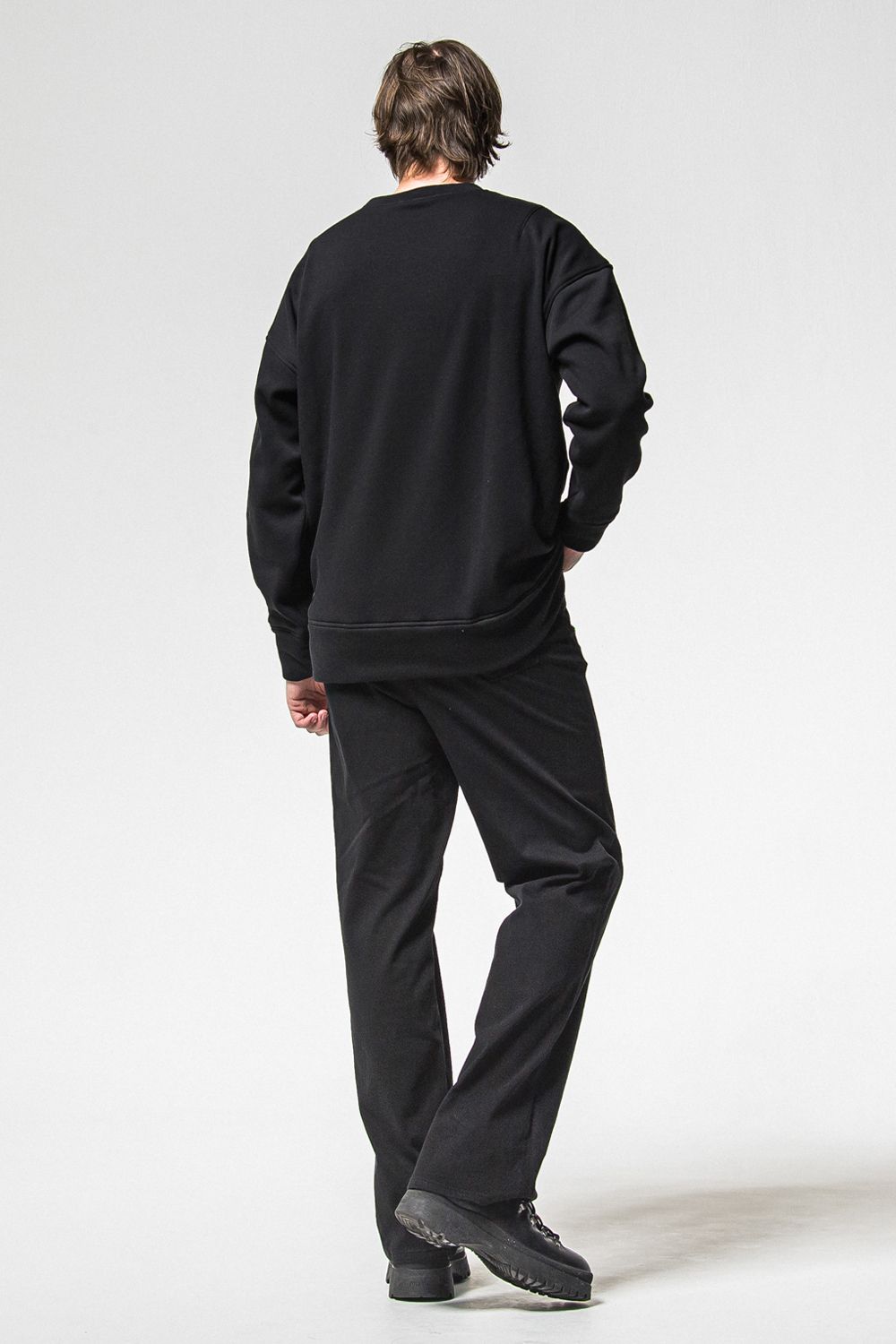 RC CHENILLE VELOURS FLEECE DROP TRINER / RC サガラ刺繍ワッペン ベロア フリース ドロップ トレーナー