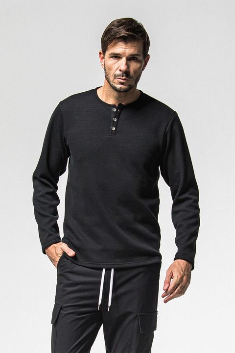 VELOURS FLEECE THERMAL HENRY / ベロア フリース サーマル ヘンリーネック
