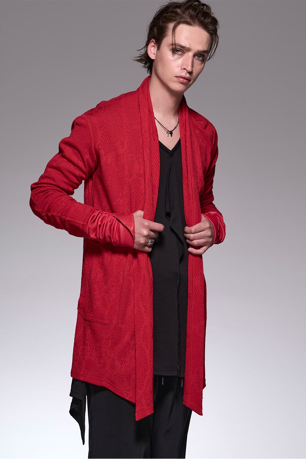 PythonJQD Jersey Shawl Cardigan / パイソンジャガードジャージ ショールカーディガン