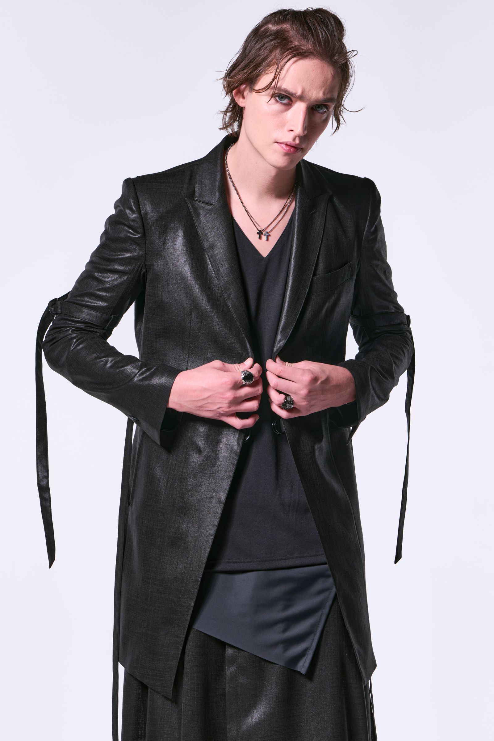 BEA-TENJIKU Slit Hem Layered T-Shirt / ベア天竺 スリットヘムレイヤードTシャツ