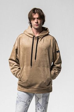 SUEDE LOOSE HOODIE / スウェード ルーズ フーディ