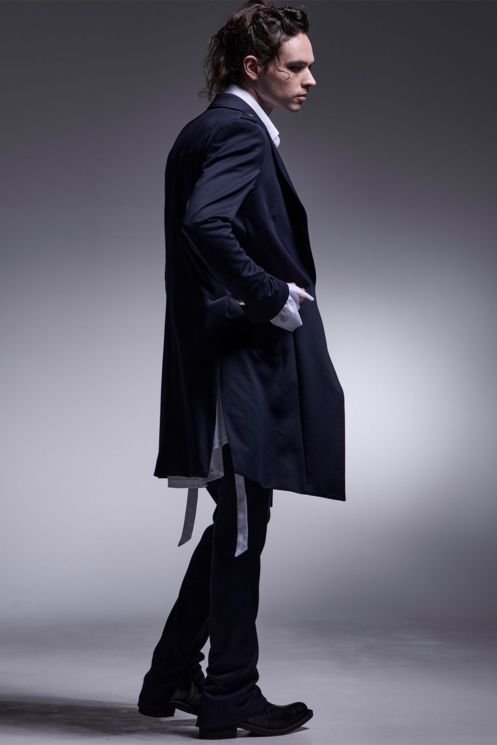 CHIRIMEN Shirring Frill Shirt / 縮緬 シャーリングフリルシャツ