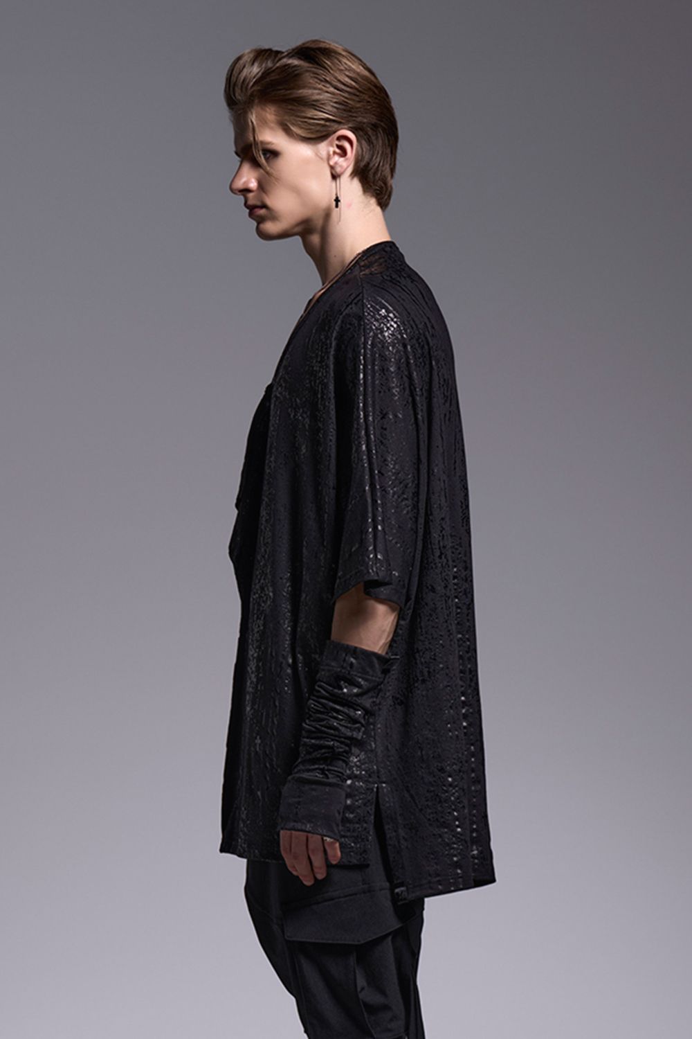 HAKU-BEATENJIKU Dolman Single Frill-T / 箔ベア天竺 ドルマンスリーブ シングルフリル Tシャツ