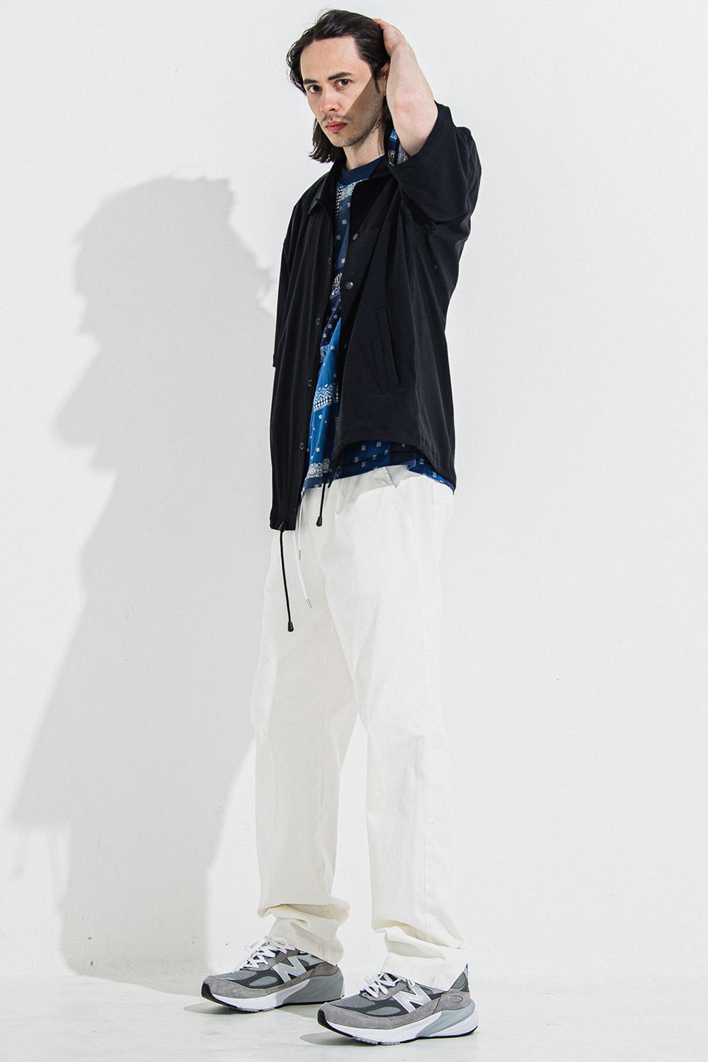 DENIM JERSEY WIDE PT / デニム ジャージ ワイド パンツ