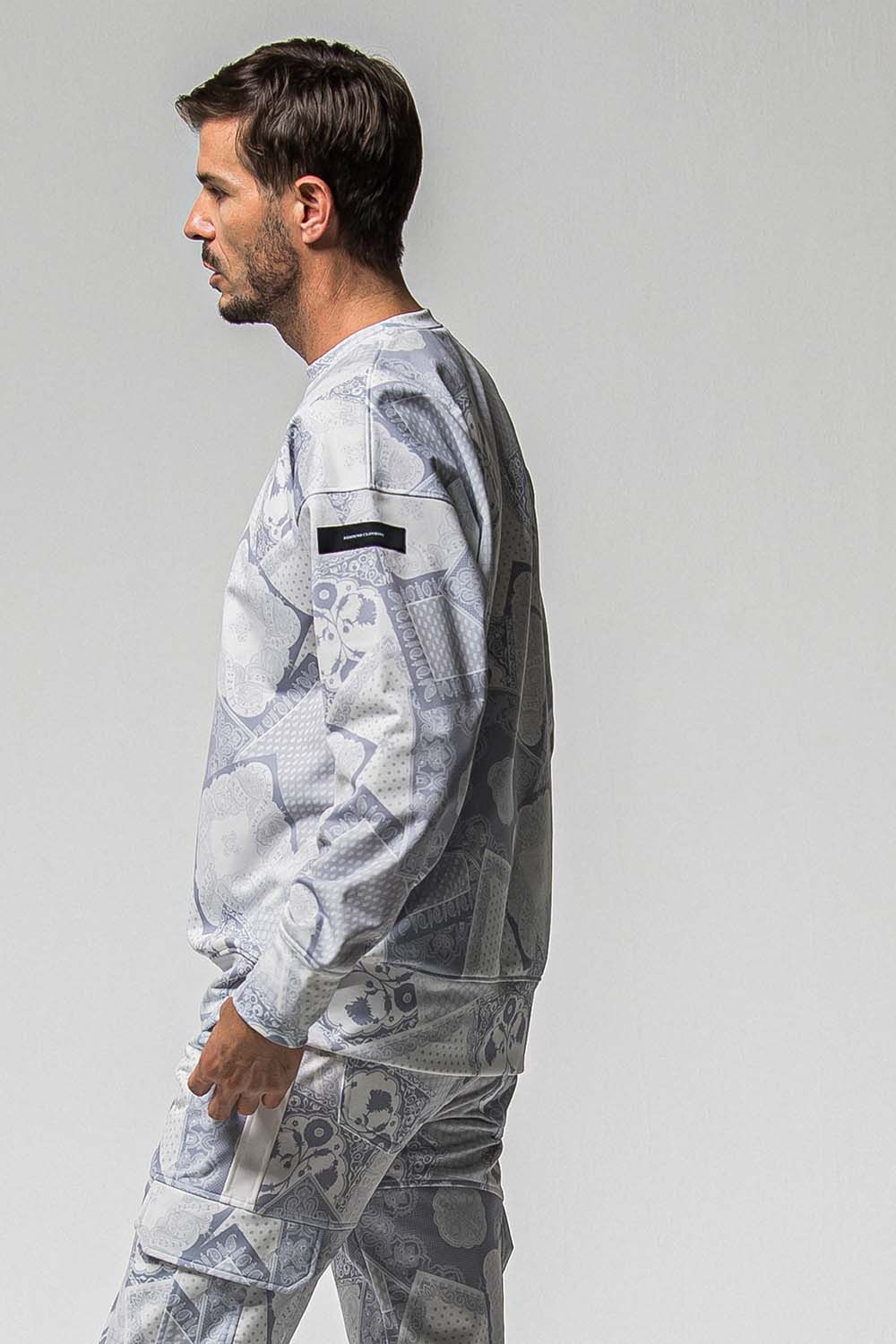 PAISLEY BACK FLEECE DROP TRINER / ペイズリー バック フリース ドロップ トレーナー