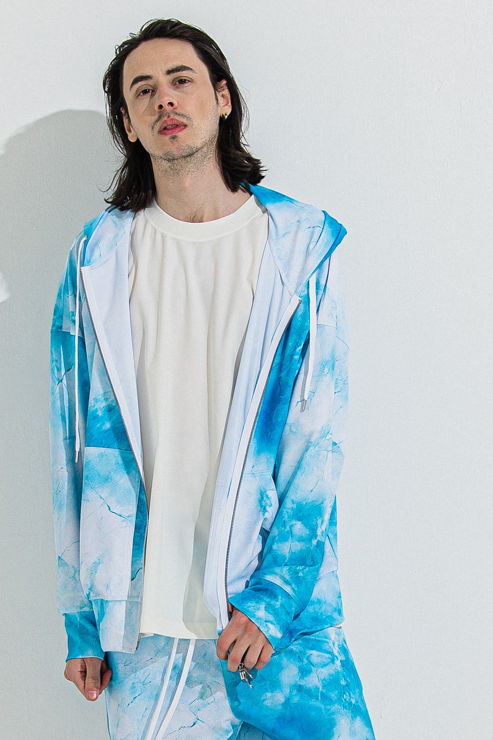 RASH OVER ZIPUP HOODIE / オーバーサイズ ジップアップ ラッシュガード パーカー