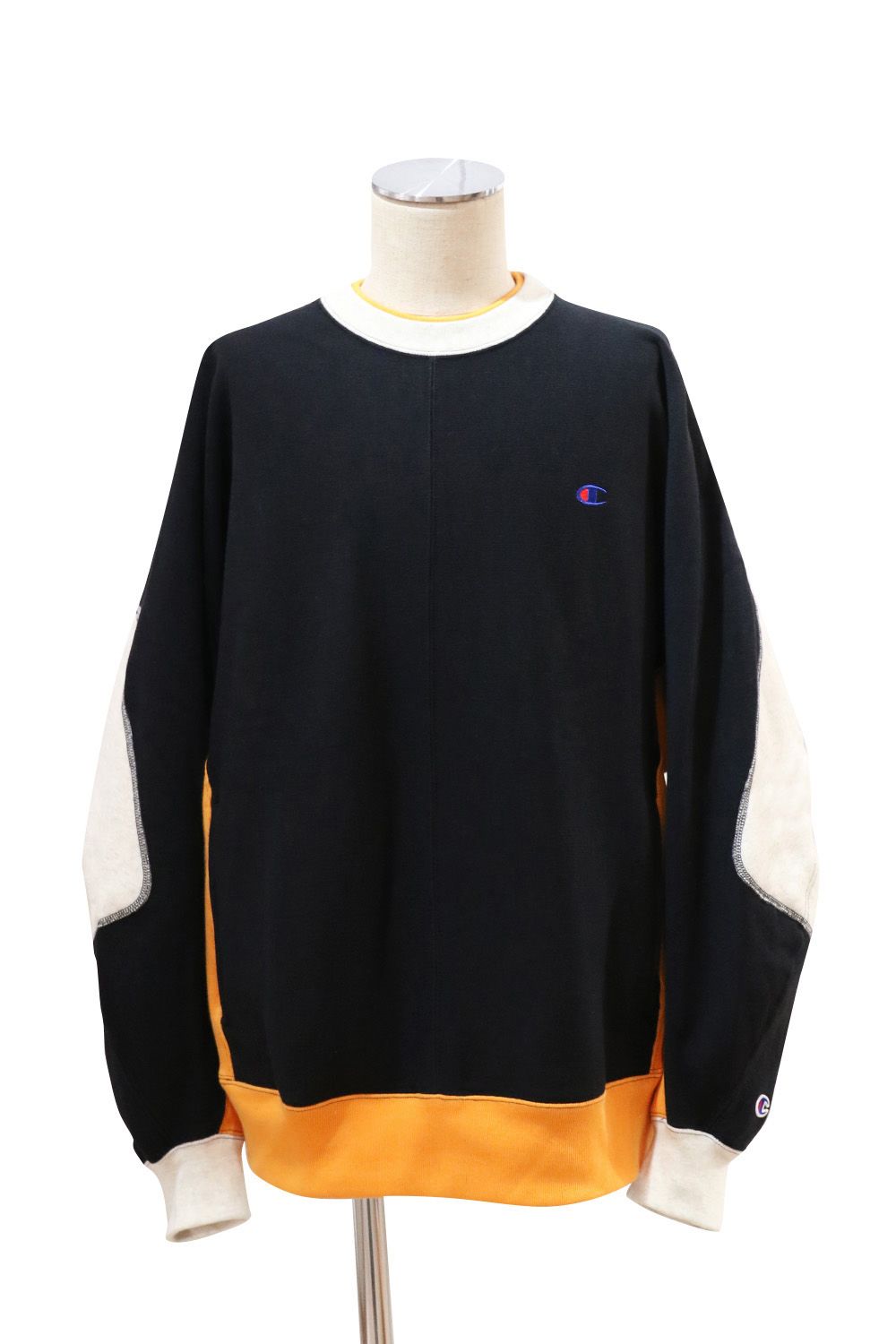 N.HOOLYWOOD×CHAMPION CREW NECK SWEAT SHIRT / エヌハリウッド × チャンピオン クルーネック スウェット  シャツ - S