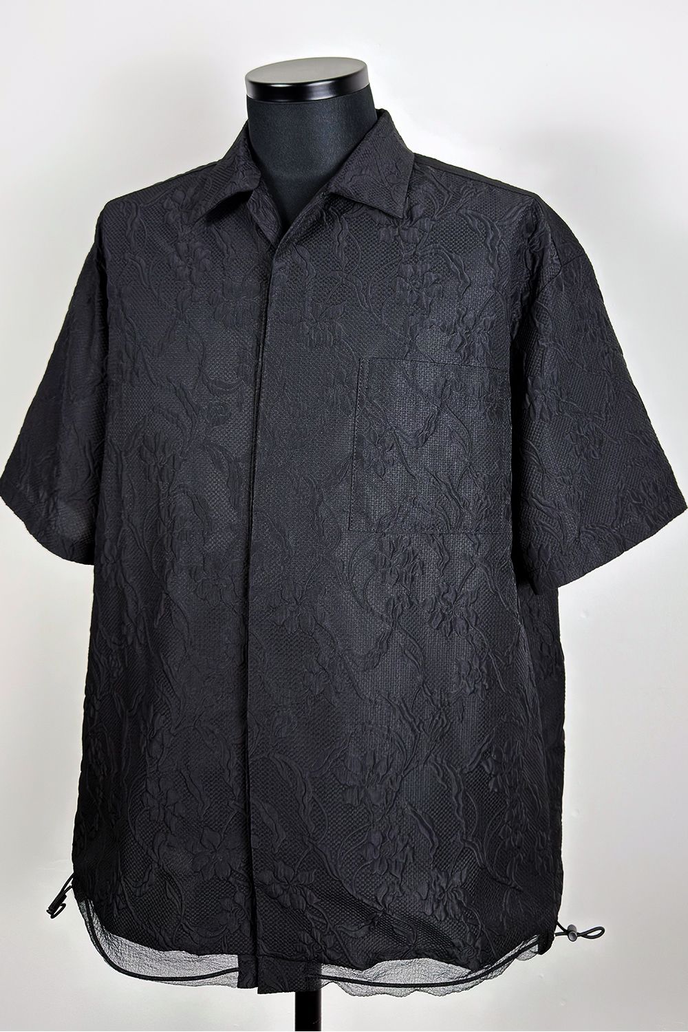 Embossing S/S open collar SH / エンボス ショートスリーブ オープンカラー シャツ