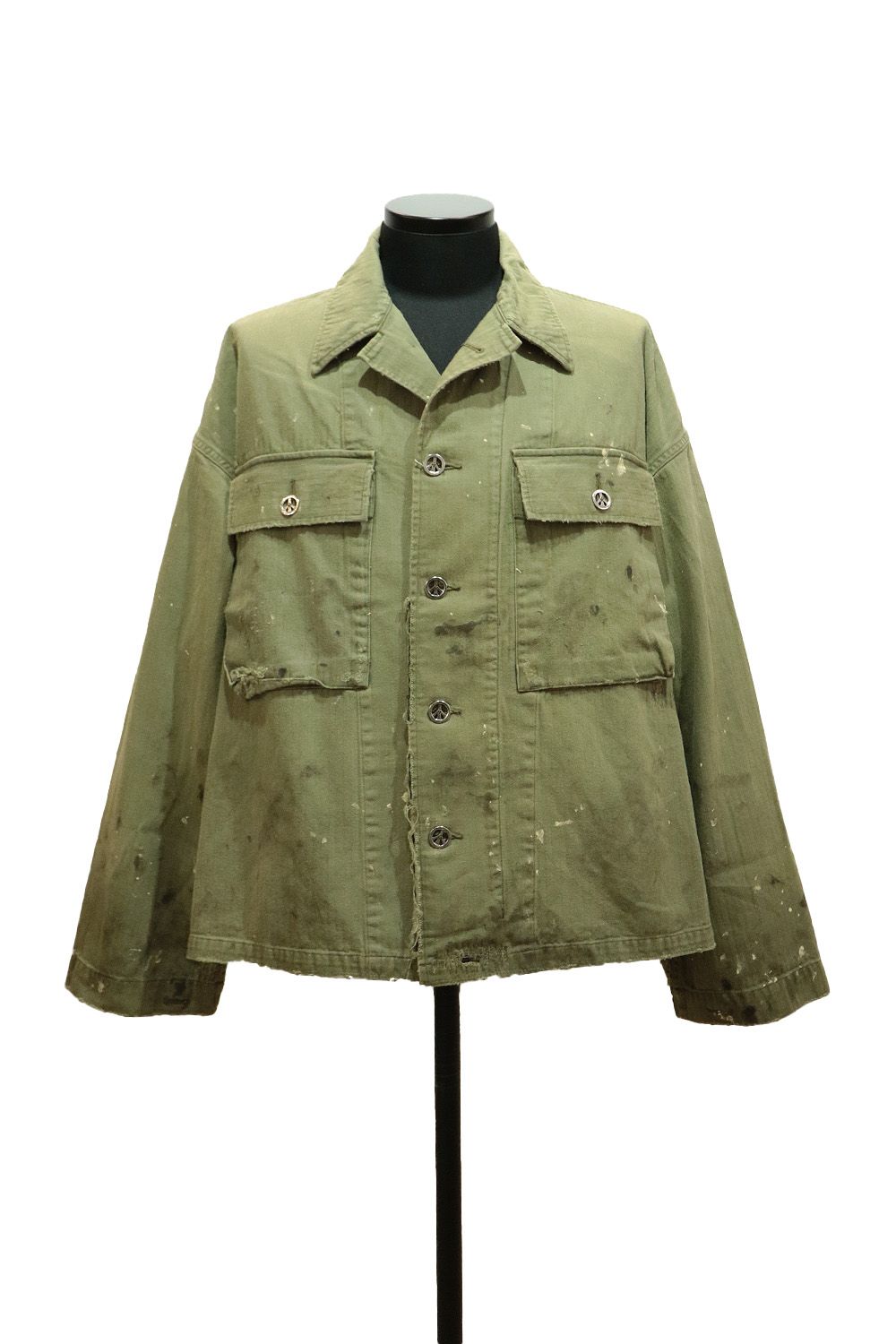 READYMADE - HERRINGBONE SHIRT JACKET / ヘリンボーン シャツ ジャケット | laid-back