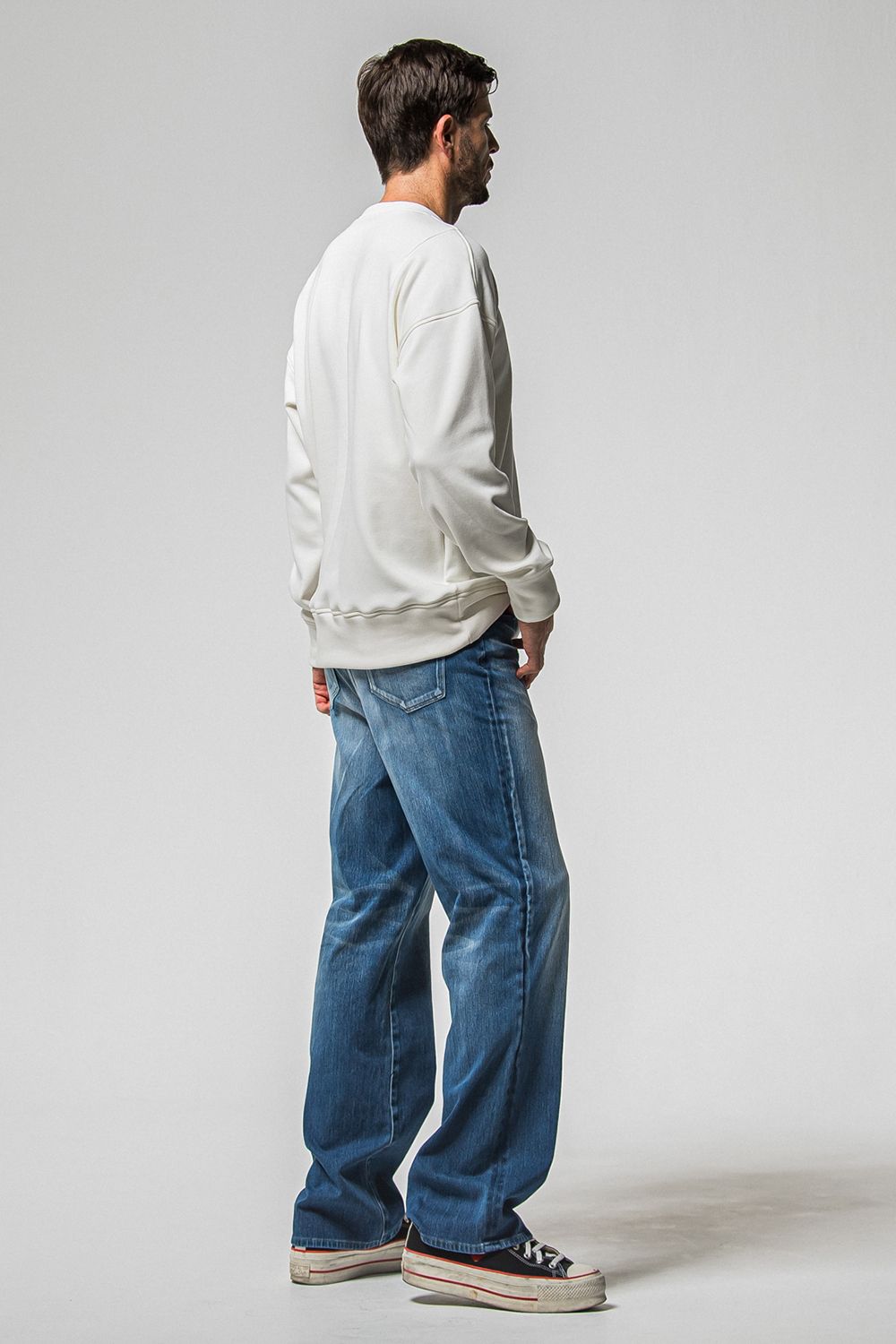 FRIDAY STANDARD LOGO VELOURS FLEECE TRINER / FRIDAYコラボ スタンダードロゴ 裏ベロアフリーストレーナー