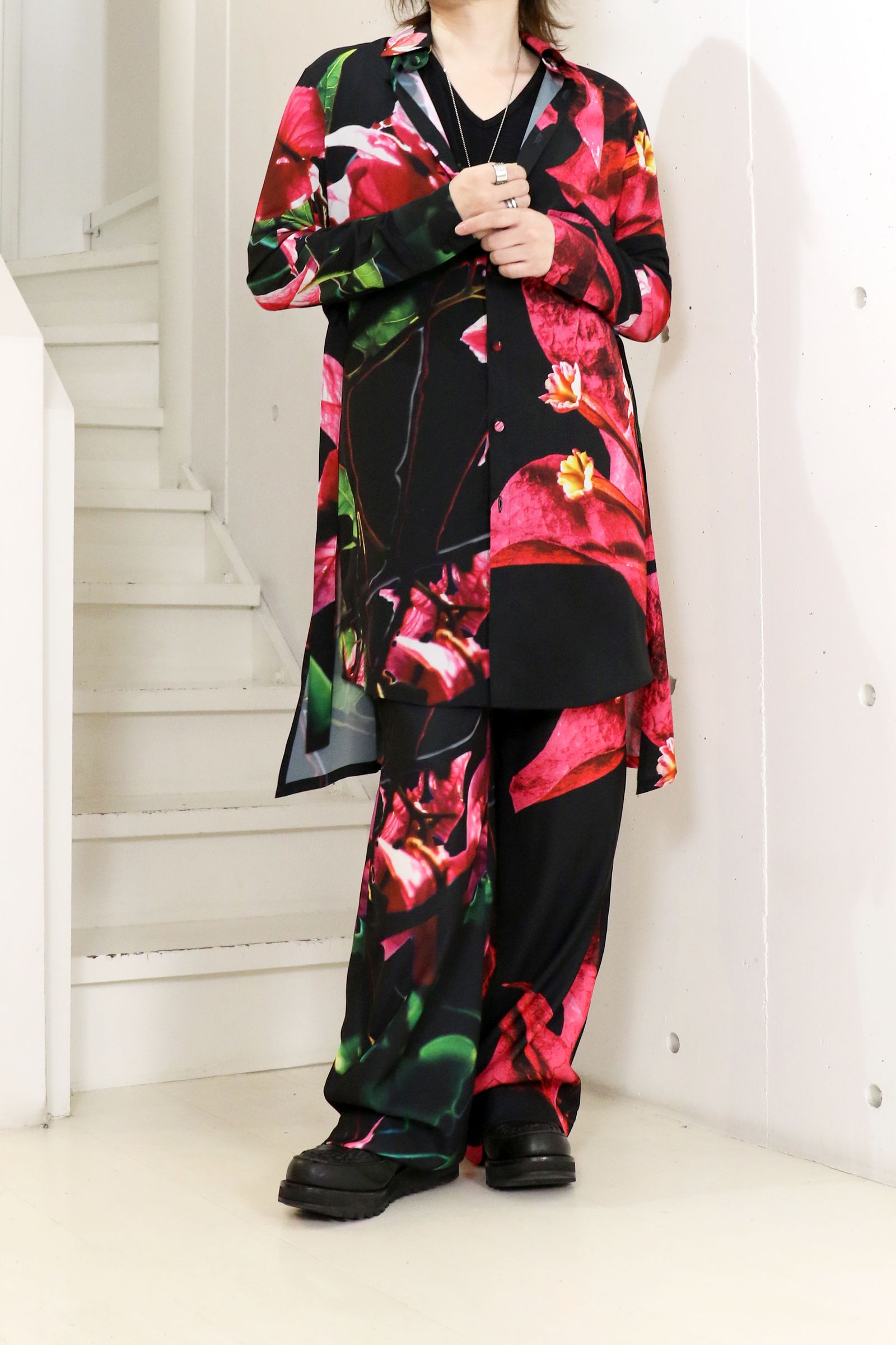 Eco Decine Bougainvillia Flare Shirt / ブーゲンビリア フレアシャツ