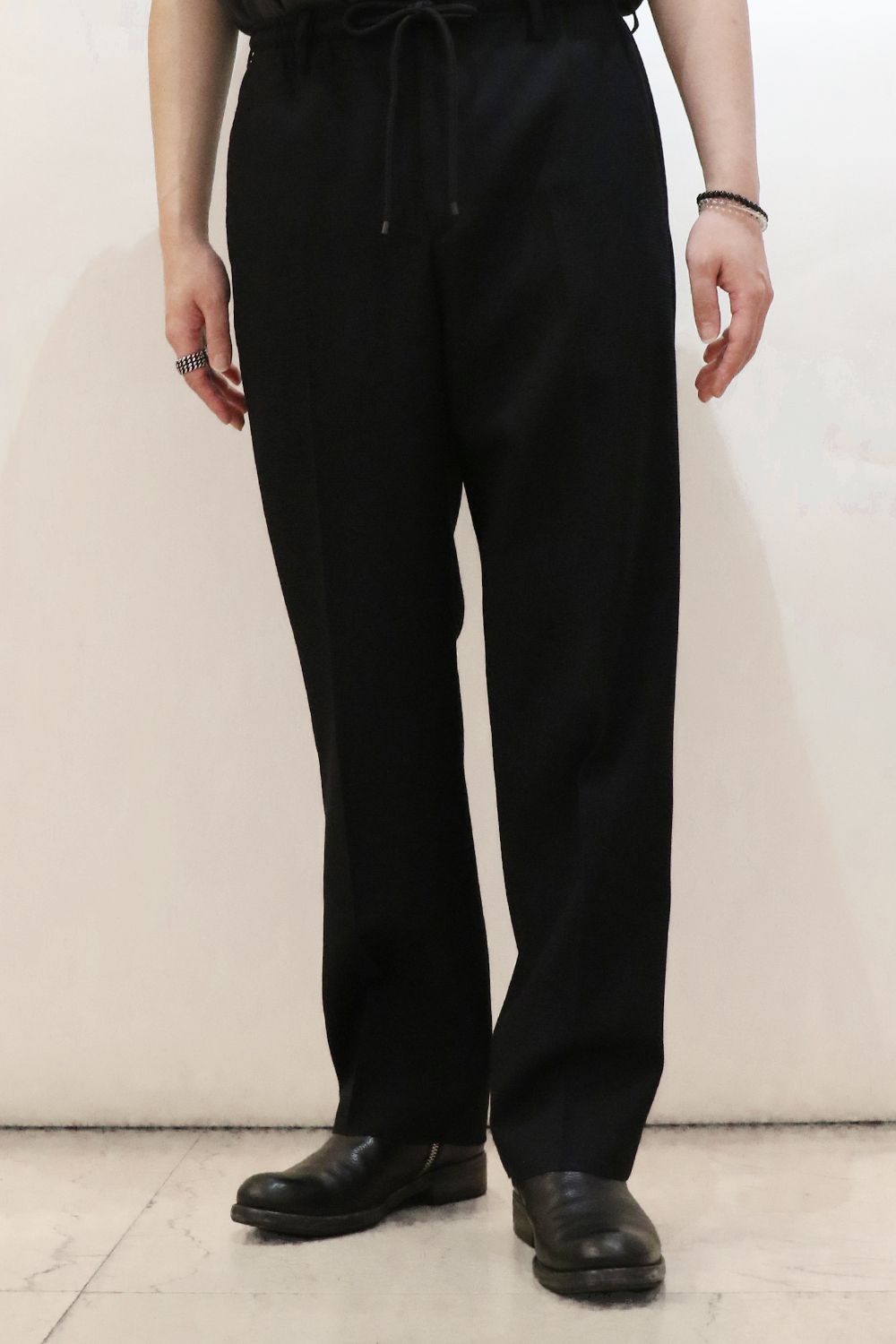 ORGANIC WOOL HONEYCOMB COMFORT FIT EASY TROUSERS / オーガニックウール ハニカム コンフォートフィット イージートラウザーズ