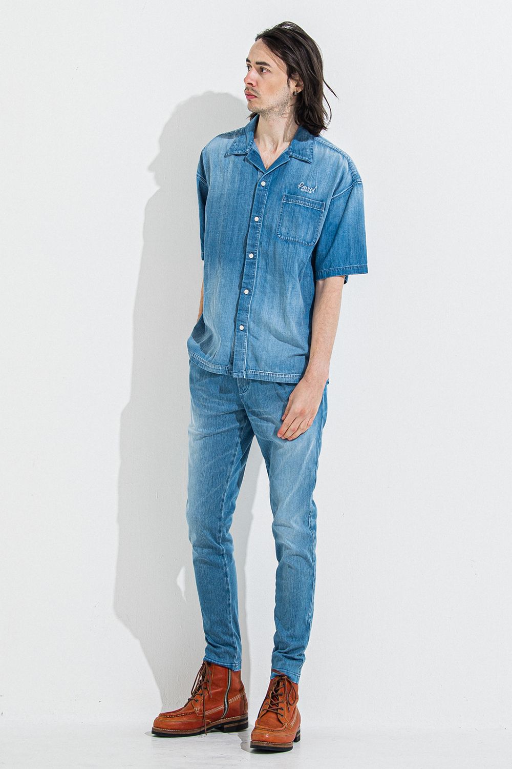 DENIM JERSEY CHRIS EASY TUCK PT / デニム ジャージ クリス イージー タック パンツ