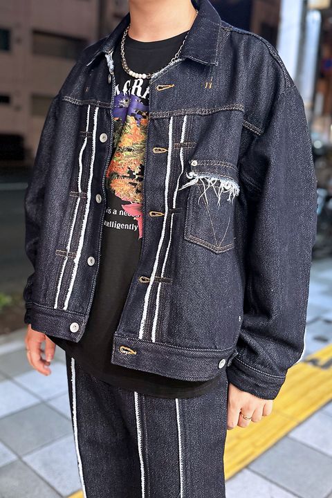 Loose twist yarn denim BL / ルーズ ツイスト ヤーン デニム ブルゾン