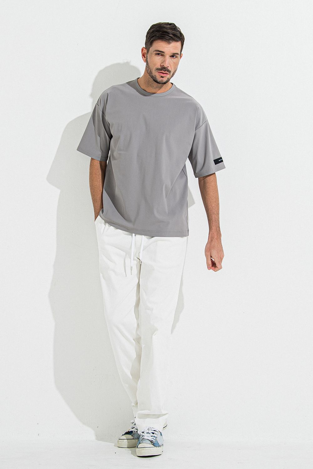 DENIM JERSEY WIDE PT / デニム ジャージ ワイド パンツ