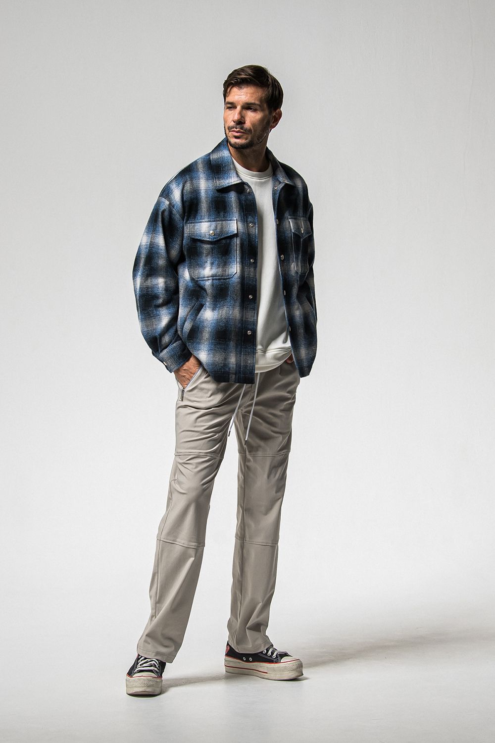 JOHNSON LINE HEAT WIDE TUCK PANTS / ジョンソン ヒート ワイドタックパンツ