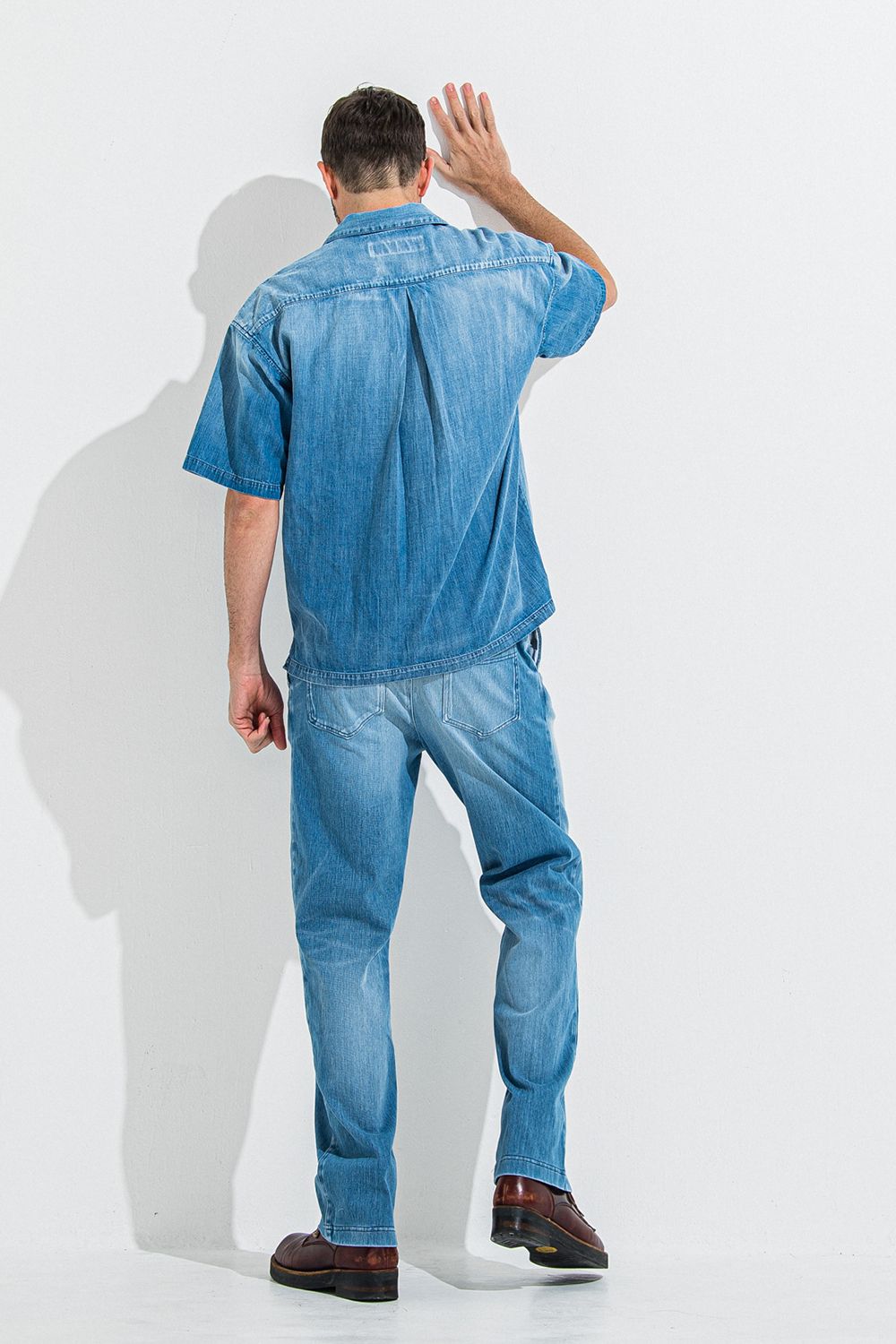 DENIM JERSEY WIDE PT / デニム ジャージ ワイド パンツ