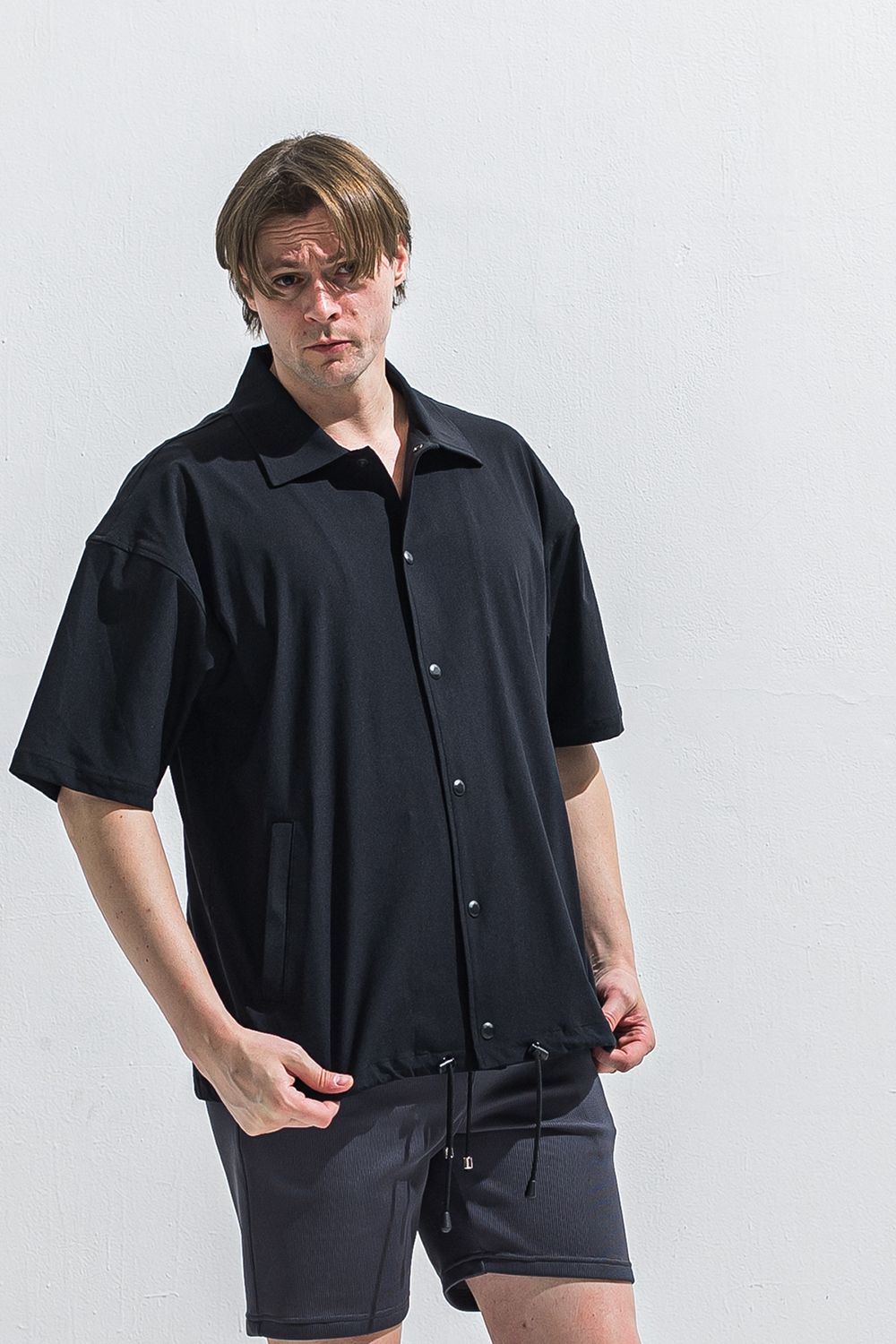 NYLON HALF COACH JACKET / ナイロン ハーフスリーブ コーチジャケット