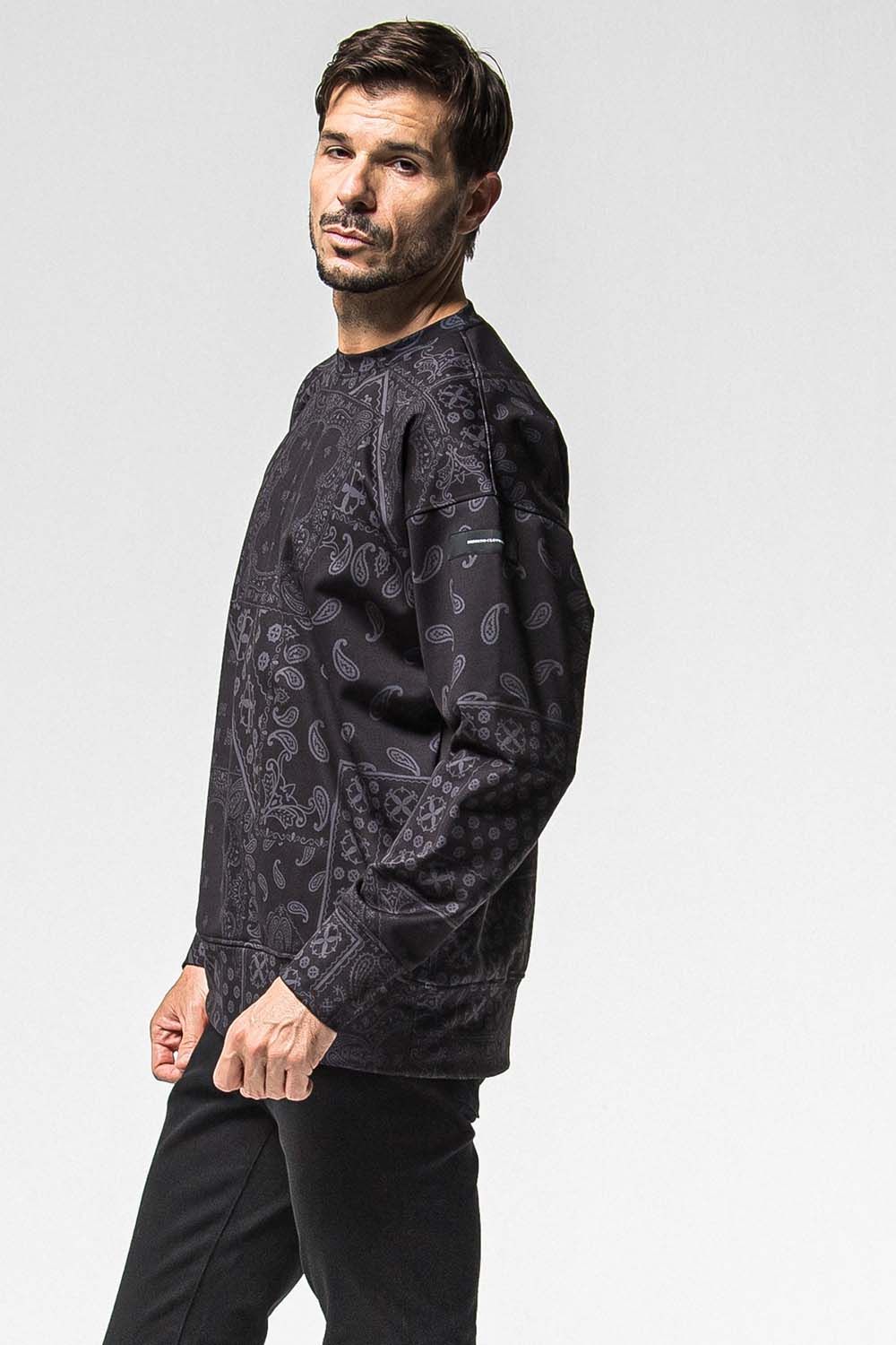 PAISLEY BACK FLEECE DROP TRINER / ペイズリー バック フリース ドロップ トレーナー