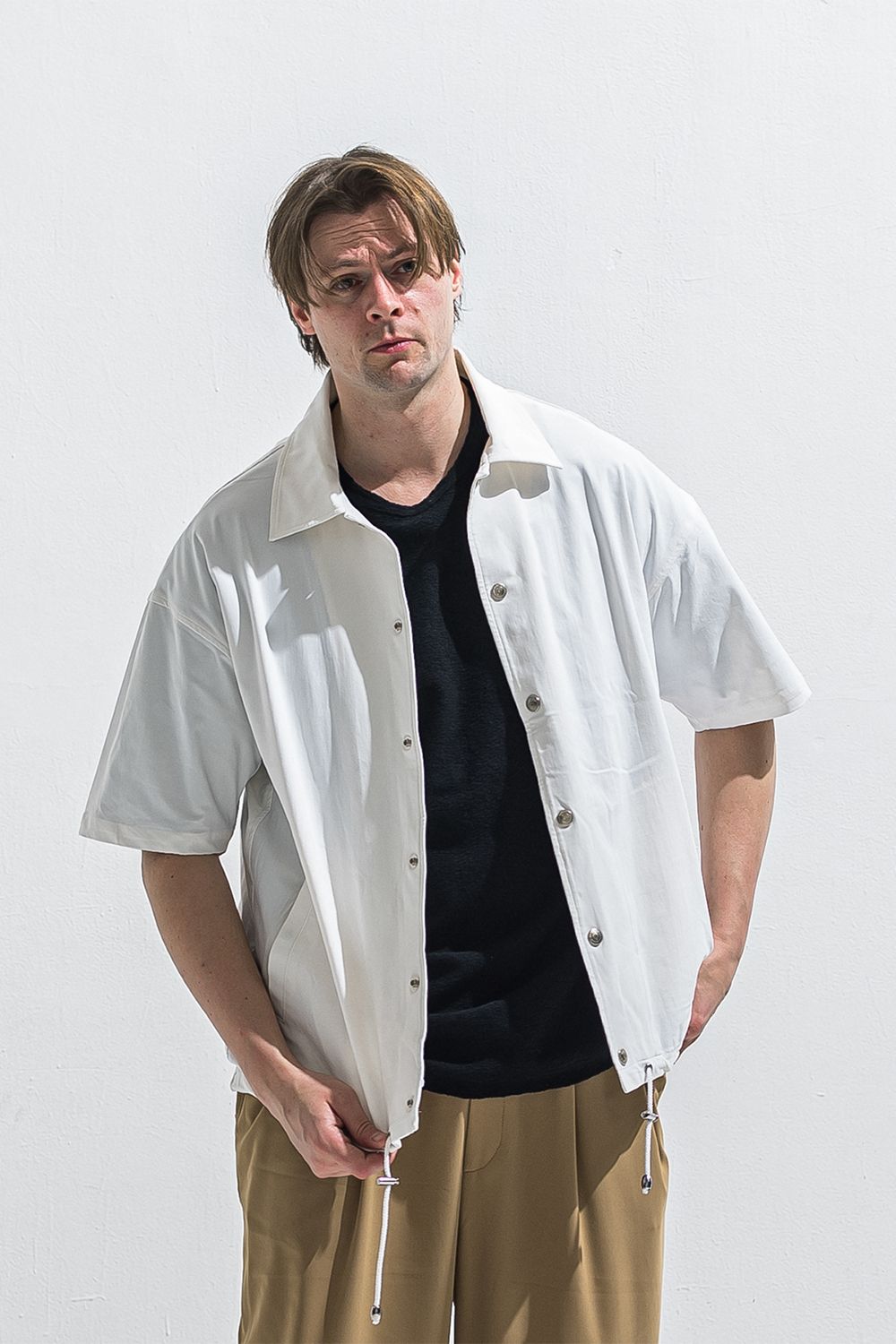 NYLON HALF COACH JACKET / ナイロン ハーフスリーブ コーチジャケット
