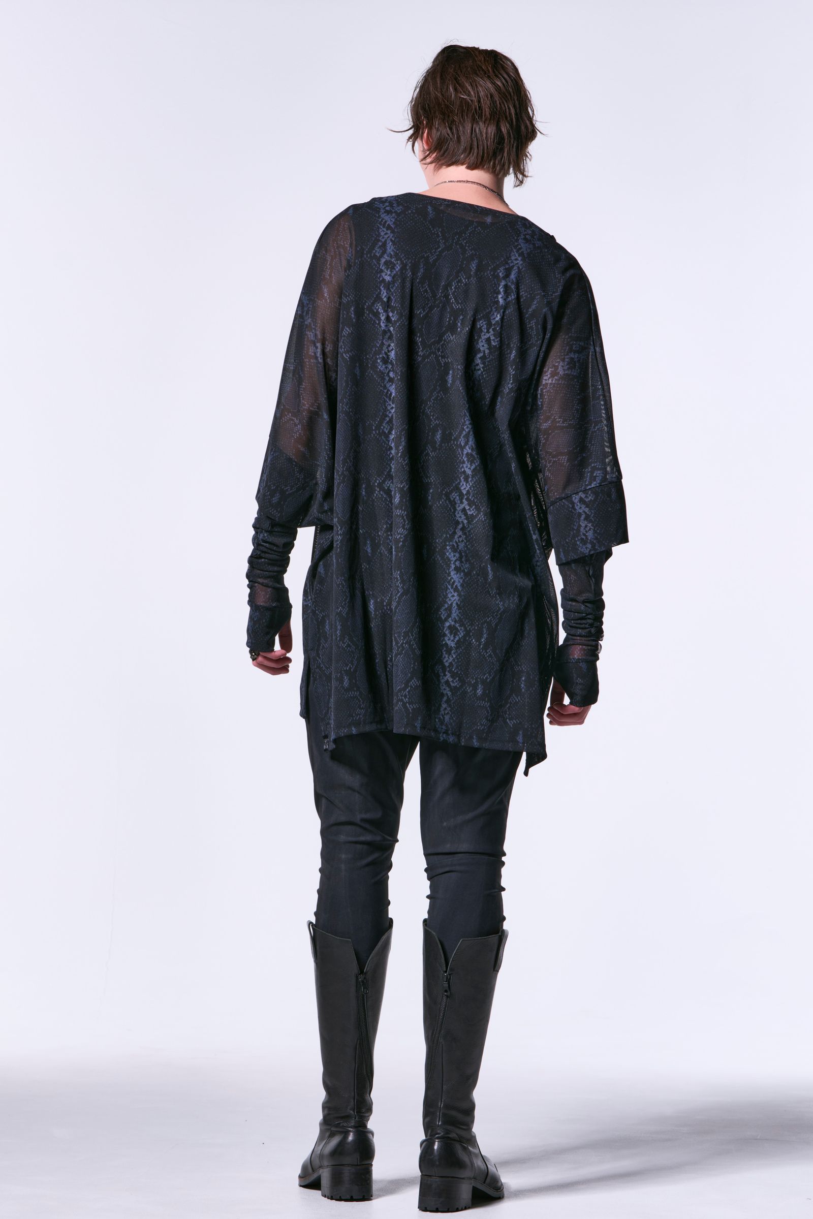 Python Mesh Dolman T-Shirt / パイソンメッシュ ドルマンスリーブTシャツ