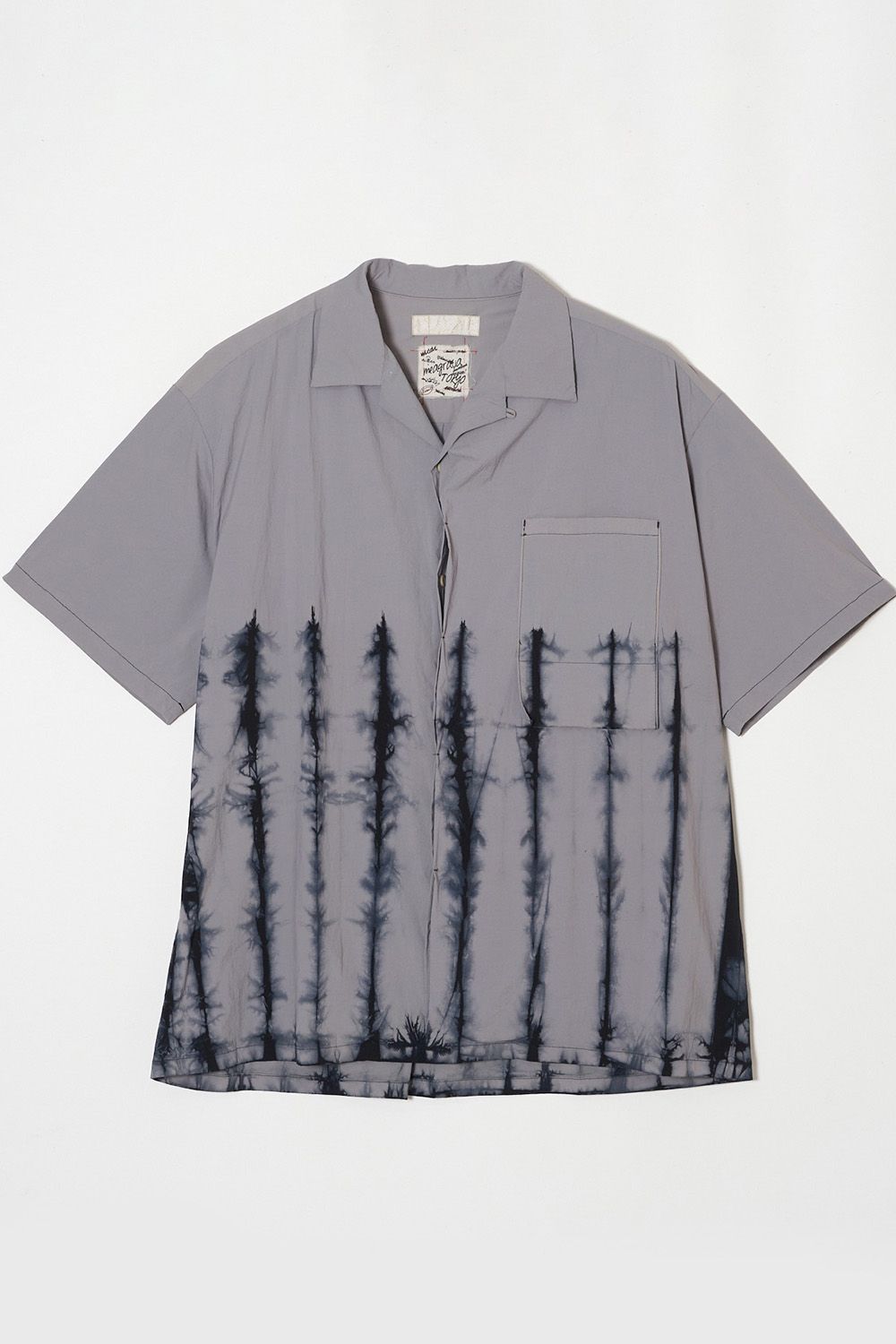 Hand-dyed open collar SH  / ハンドダイ オープンカラー シャツ