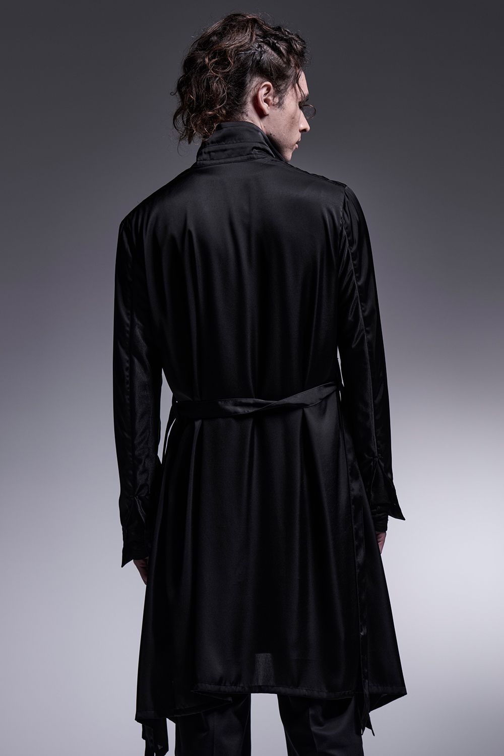 kiryuyrik - Vintage Satin Pin Tuck Flare Shirt