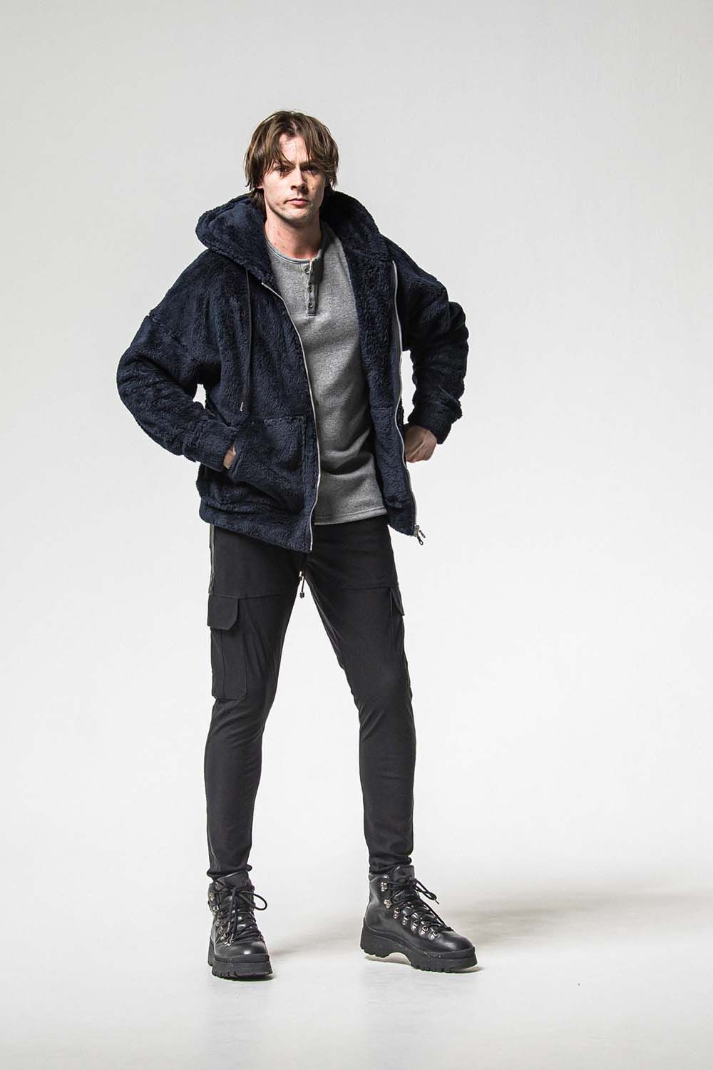BOA ZIP LOOSE HOODIE / ボア ジップ ルーズ フーディ