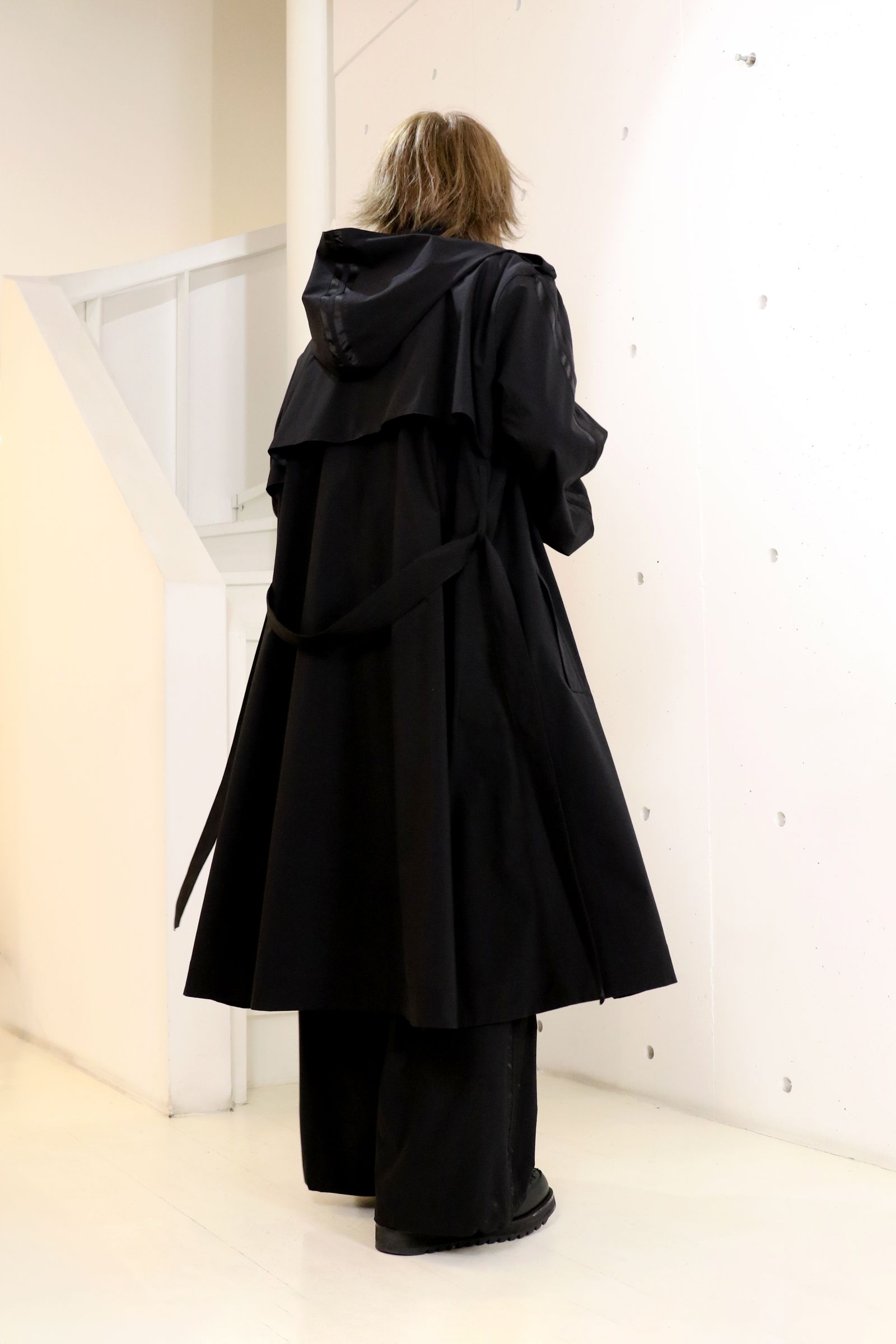 Sustainable Tuffeta Line Big Silhouette Hoodie / ライン ビッグシルエット フーディー