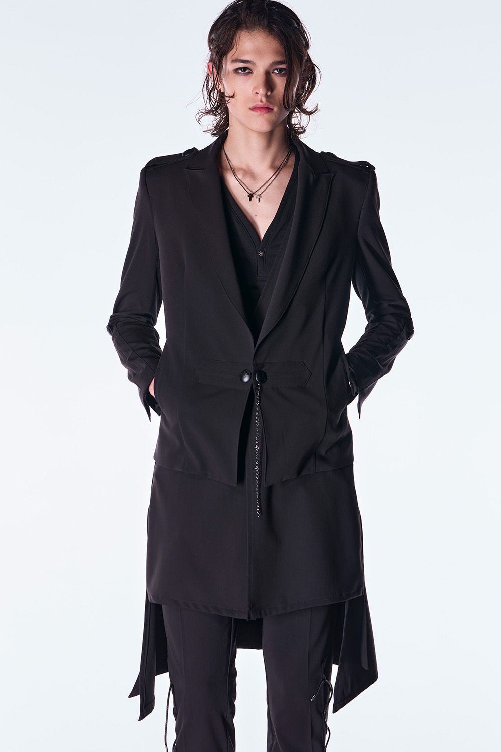 PE Gabardine Flare Vest / ポリエステル ギャバジン フレア ベスト