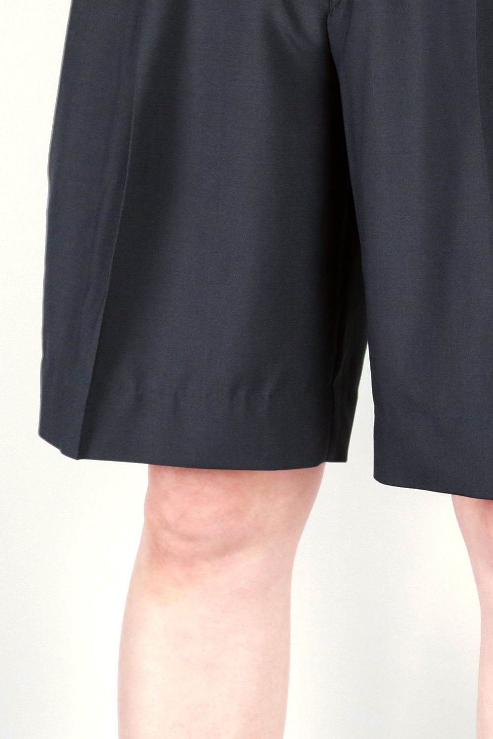 ORGANIC WOOL 2/80 TROPICAL DOUBLE PLEATED CLASSIC WIDE SHORTS / オーガニックウール  ダブルプリーテッド クラシック ワイド ショートパンツ