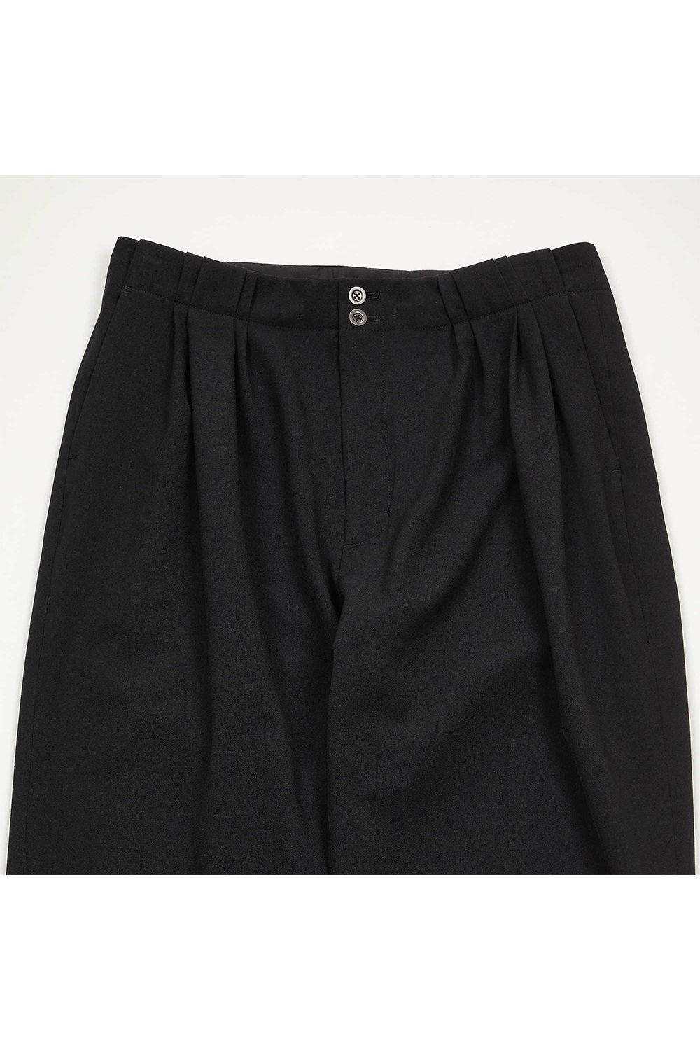Fine count woolish twill 4 tuck trousers / ファイン カウント ウーリッシュ ツイル 4タック トラウザーズ