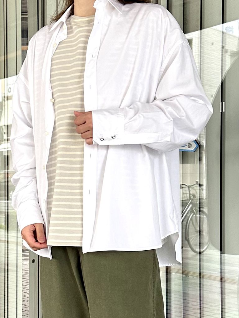おすすめロングスリーブTシャツ、marka / 30//1 ORGANIC COTTON KNIT NEW BASQUE SHIRTのコーディネートをご紹介いたします。