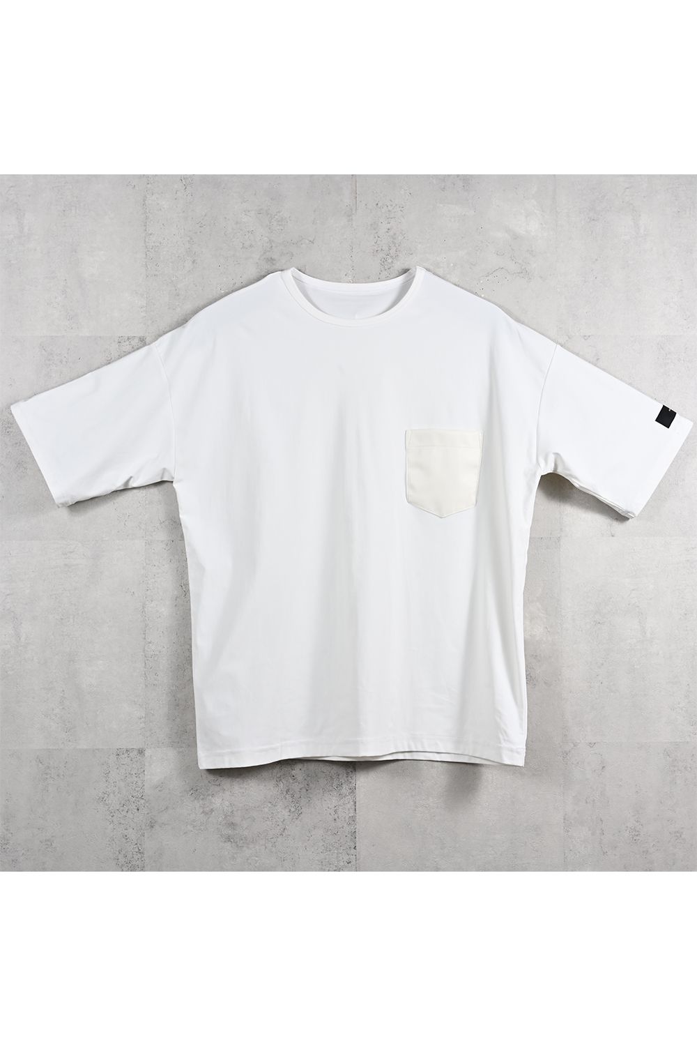 LEATHER POCKET OVER NYLON T / レザーポケット オーバー ナイロン Tシャツ