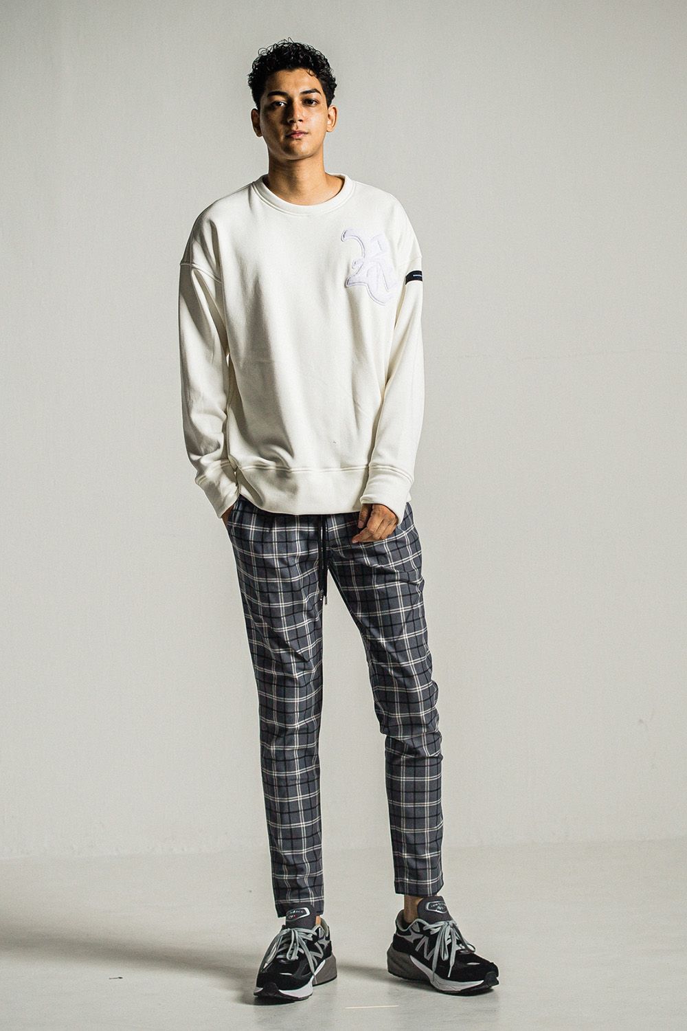 RC CHENILLE VELOURS FLEECE DROP TRAINER / RC シェニール ベロア フリース ドロップ トレーナー