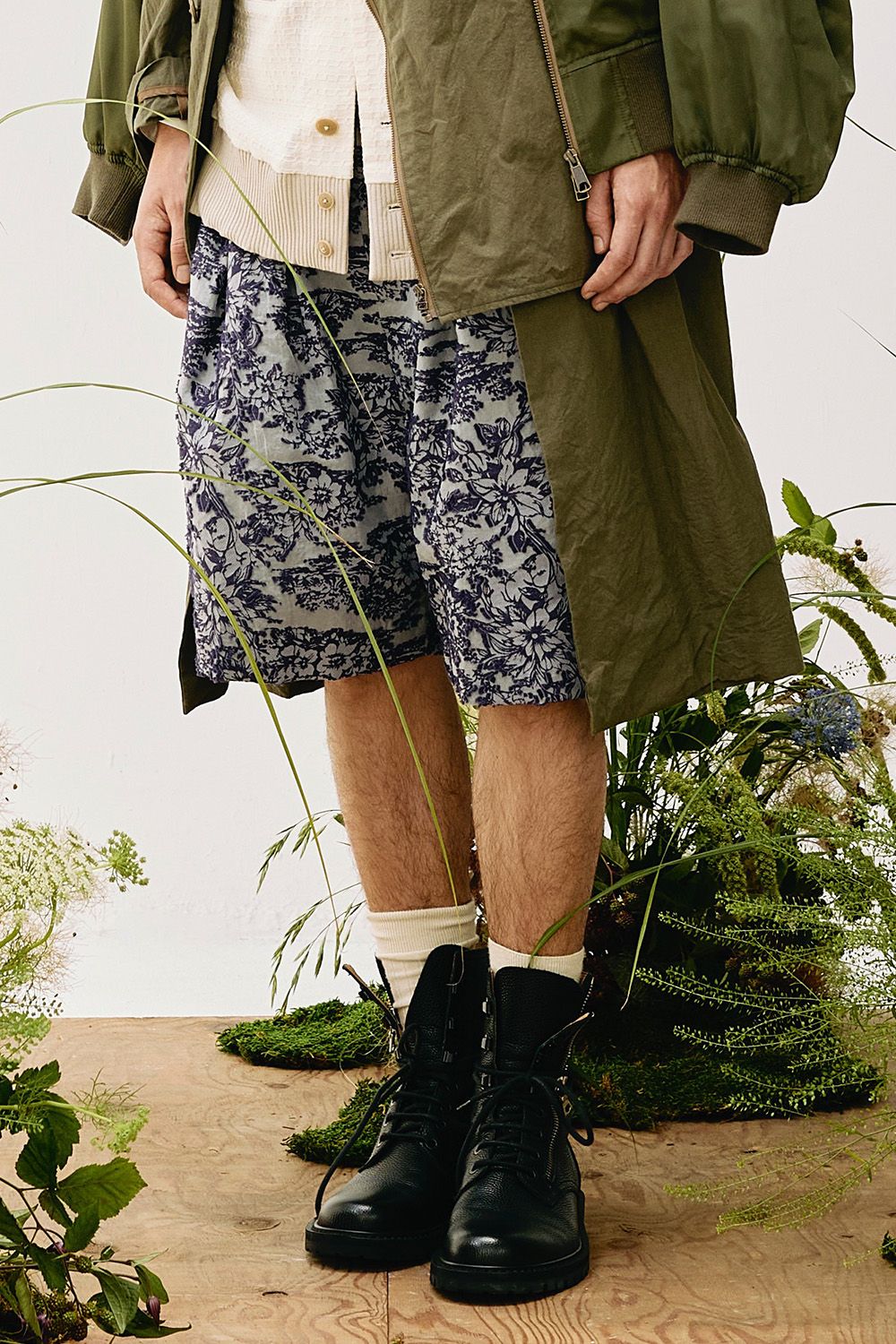 Cut jacquard short PT / カットジャガード ショート パンツ